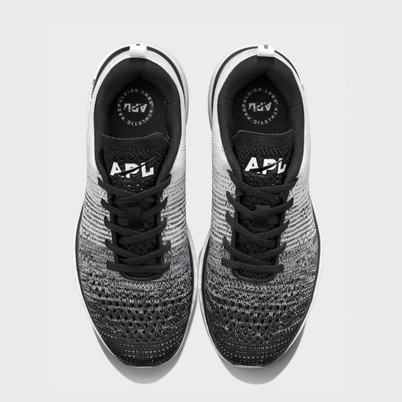 APL Melange Black & White Techloom Pro Sneakers - Picture 1 of 11